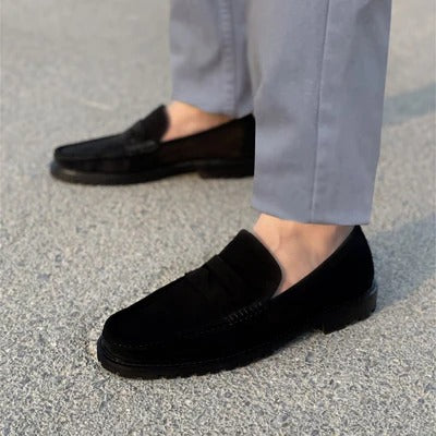 LS Pure Leather Handmade Harbor CHUNKY LOAFERS LS-549+🔥