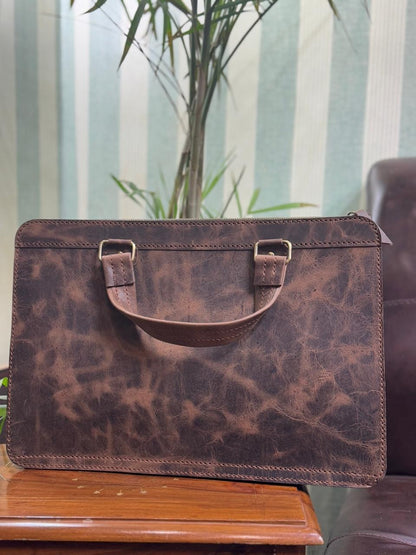 PURE COW LEATHER MEN'S OFFICE LAPTOP BAG🔥