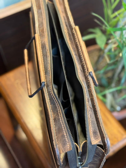100% PURE COW LEATHER MEN'S LAPTOP BAG🔥