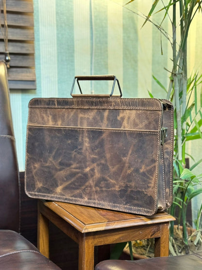 100% PURE COW LEATHER MEN'S LAPTOP BAG🔥