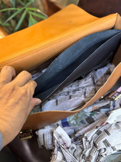 100% PURE COW LEATHER MEN'S FILE BAG🔥