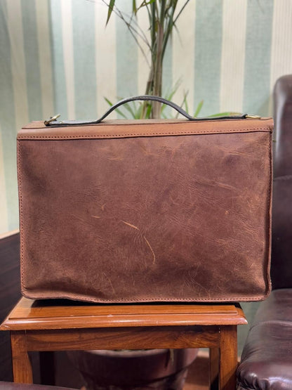 MEN'S OFFICE LAPTOP LEATHER BAG (HAND MADE )🔥
