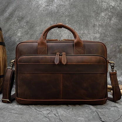 PrimeHide™ 100% Cow Leather Laptop Bag🔥