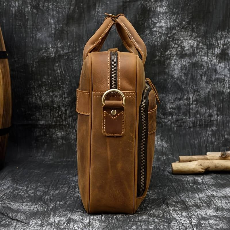 PrimeHide™ 100% Cow Leather Laptop Bag🔥