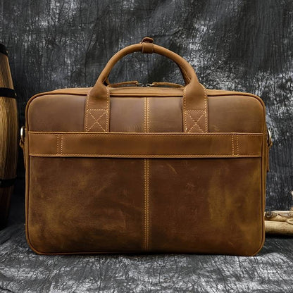 PrimeHide™ 100% Cow Leather Laptop Bag🔥